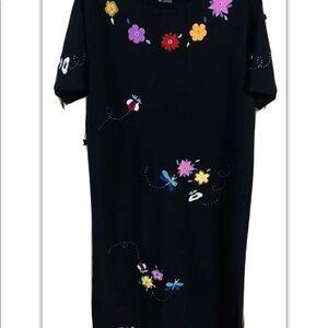Collective Berek black flower dress xl
